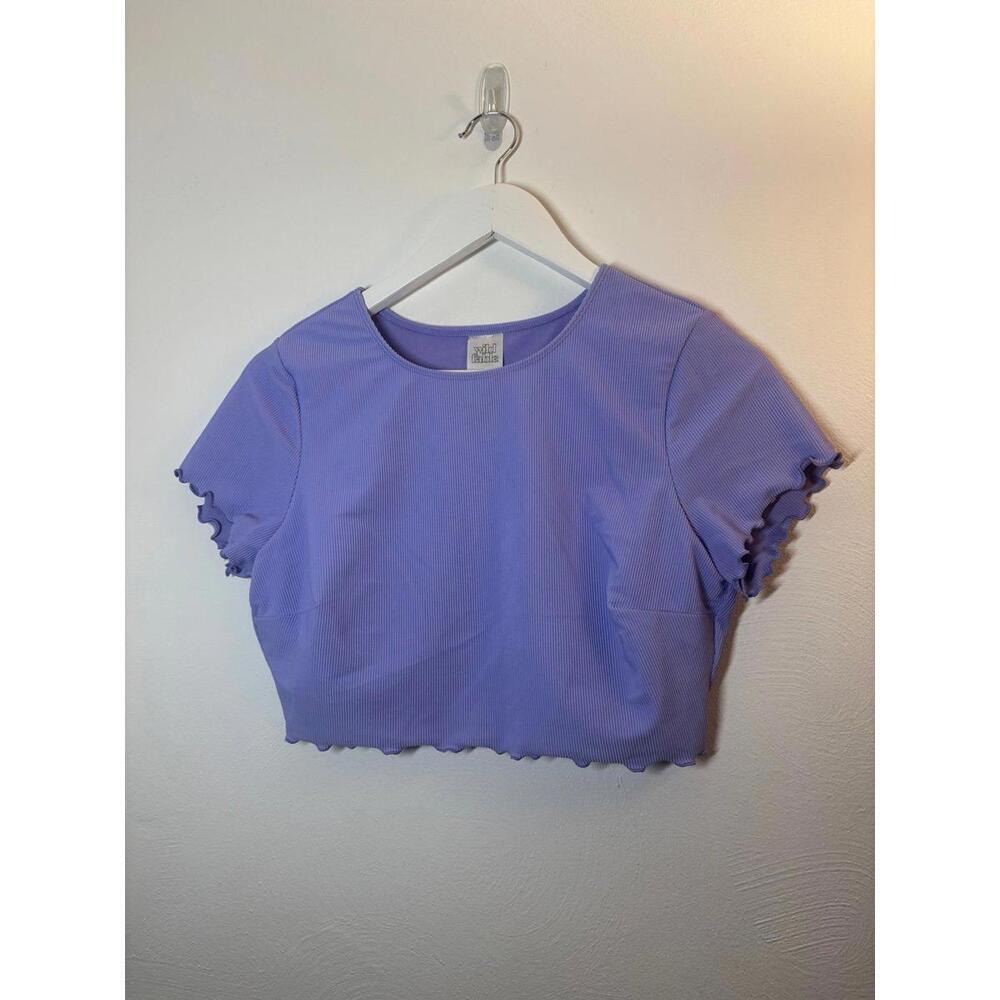 Wild Fable Crewneck Ribbed Cropped Top Size Medium